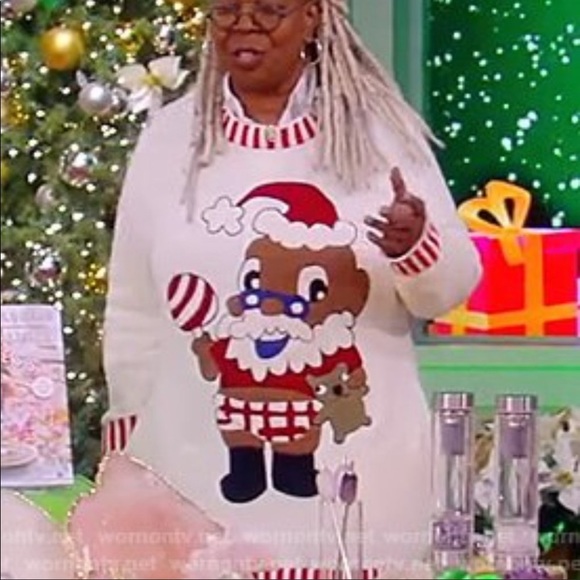 New Whoopi Goldberg Baby Santa Christmas Holiday ‘ugly sweater’ With POC… - Picture 2 of 8